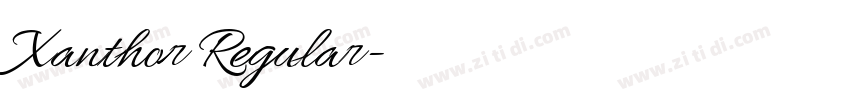 Xanthor Regular字体转换 Xanthor Regular字体转换
